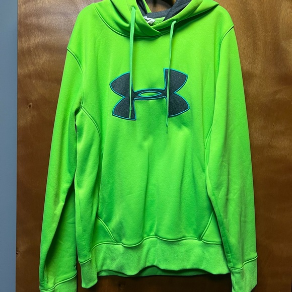 Neon Green Under Armour hoodie - Picture 3 of 5